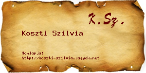 Koszti Szilvia névjegykártya